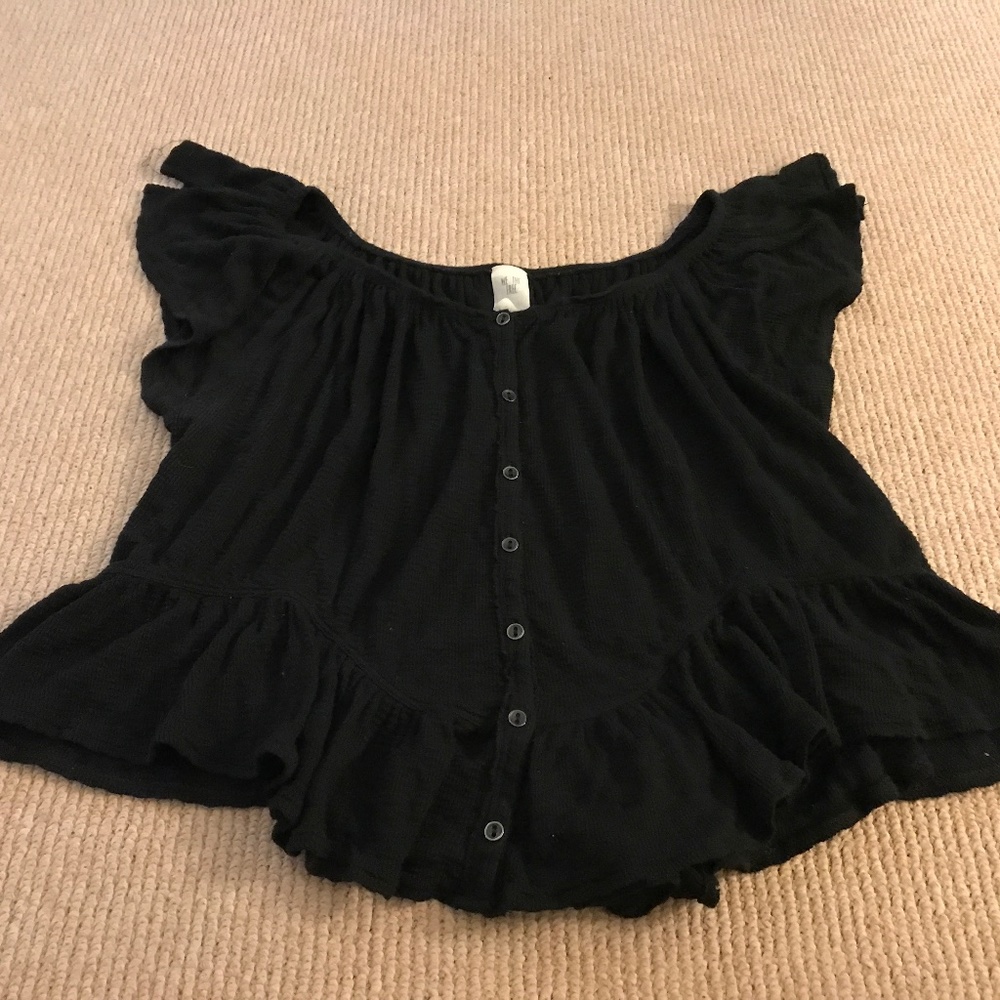 Free people black sleeveless top size small